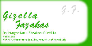 gizella fazakas business card